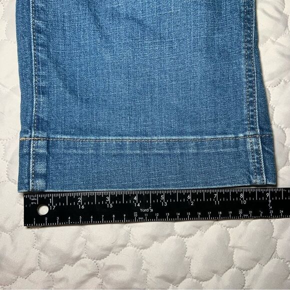 Sz 25 / 0 gap High Waist Medium Indigo Blue Crop Jean Pants - Picture 4 of 10